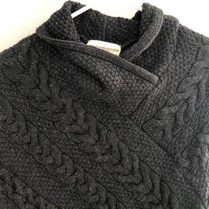 Aran Islands Knitwear Wool Poncho